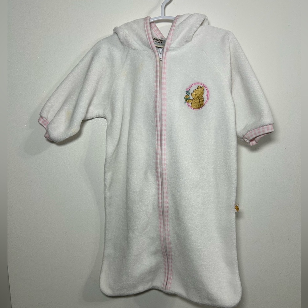 Vintage Classic Pooh Baby Girl Hooded Towel Sack